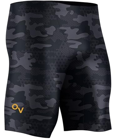 Onvous Swim Jammers for Men | Men's Athletic Swimwear Jammer | Mens Jammer for Swimming | Mens Swim Jammers - Stealth - 34