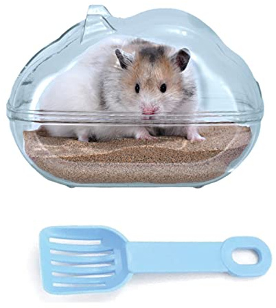 NA Bagno di Sabbia per Criceto, Contenitore per Animali Domestici, Toilette con Paletta, Sandbox per gerbilli, ratti e Piccoli Animali