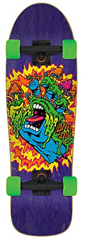 Santa Cruz Skateboard Complete Toxic Hand 80's Old School Shape 9.7 x 31.7