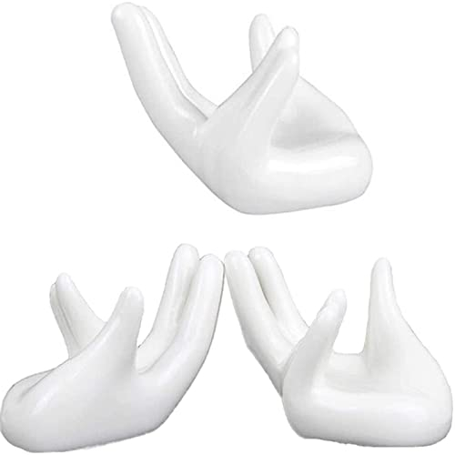 Uoeo 3 soporte de cerámica para plantas de aire, soporte de Tillandsia, ocarina, mano, contenedor de exhibición