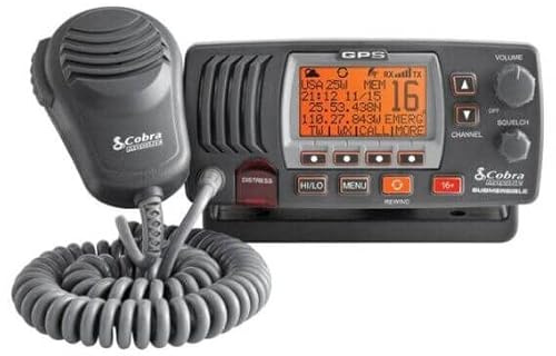 Cobra F77 - Fixed VHF Marine Radio with GPS (Grey)