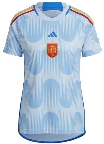 adidas Spanien Damen WM 2022 Auswärtstrikot, Glow Blue, Glory Blue, Klein