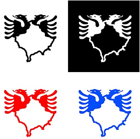 myrockshirt 1x Kosovo Aufkleber Karte Umrisse Albanien 15 cm Aufkleber Sticker Autosticker Autoaufkleber freie Farbwahl