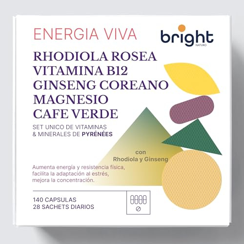 Rhodiola Rosea, Korean Ginseng, Chelated Magnesium, Green Coffee - SmartAbsorb™ | for Energy, Brain Function and Metabolism | 28 Daily sachets