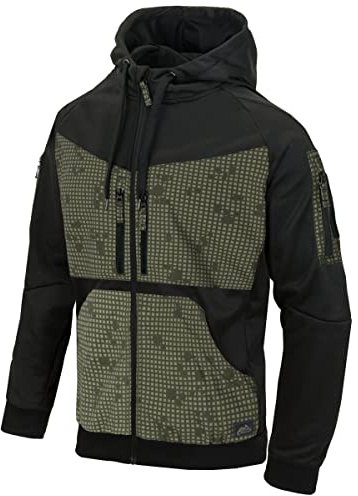 Helikon-Tex Herren Rogue Hoodie Full Zip Schwarz/Desert Night Camo Größe XL