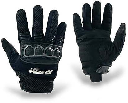 TLA RAM Gants Moto avec Protection des articulations homologuées CE, Tailles jusqu'à 5XL Hommes et Femmes, Gants Moto, Scooter, Quad, écran Tactile, Respirants, mi-Saison