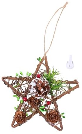 Ciieeo 5stücke Weihnachtsbaum Sternförmige Deko Ornament Für Weihnachten Großer Kunststoffstern Tannenzweigen Für Innen Und Außendekoration