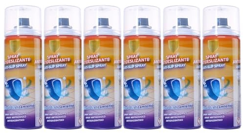 Etrexonline Spray Antideslizante Transparente Multisuperficie 400ml - Seguridad Extra para Ducha, Bañera, Escaleras, Piscinas - Acabado Texturizado, Resistente al Agua - 6 unidades