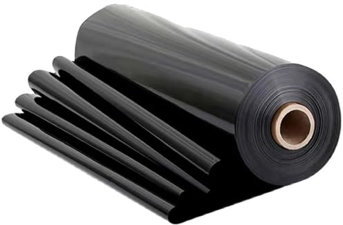 Flexible Teichfolie Fisch und Pflanzenfreundlich, Schwarz HDPE Teichfolien Schwerlast, Brunnen Teichmembran, Dichtungsfolie für Wassergarten und Wasserfall B 1,5 2,5 3,5 4,5 5,5 6,5 7,5 8,5 13,5m(4,5
