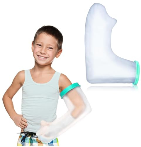 ZOPJUMA Protège Platre Protection Étanche pour Bras Enfant, Protection étanche pour les Blessures,les Brûlures, les Mains, les Bras, les Coudes lors de la Baignade, Matériau en PVC Durable