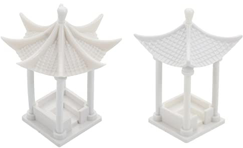 BESPORTBLE 2pièces Mini Pavillon Octogonal Modèle De Pavillon Octogonal Modèle De De Simulation Décor De Scène De Table De Sable Accessoire De Table De Sable