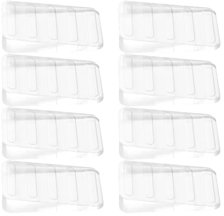 8 Stück Türstopper, Gummikeil, Türkeil Gummi, Transparent Türstoppkeil, Möbelunterlegscheiben Keile, Türkeile Rutschfest Gummi, für alle Böden Rutschfestes Design, zum Nivellieren Unebener Tische
