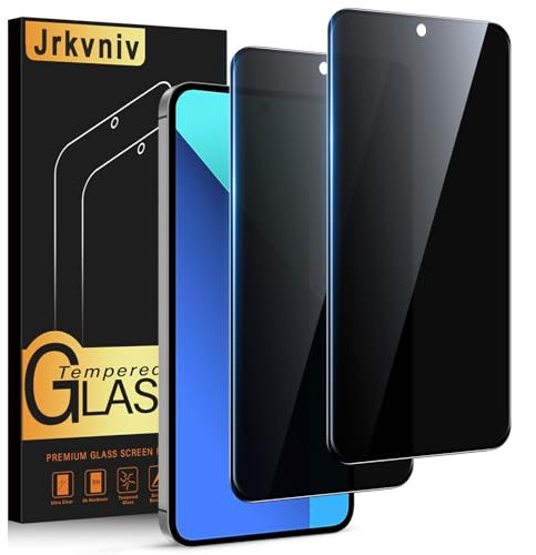 Jrkvniv Privacy Pellicola per Xiaomi Redmi Note 13 4G/5G Vetro Temperato Anti Spy Durezza 9H Vetrino Protettiva Anti-Graffio Senza Bolle Resistente Anti-Impronta Anti-Spia Protezione Schermo,2 Pezzi