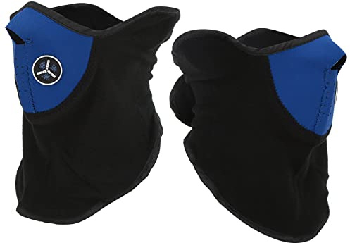 Alomejor Lot de 2 masques de cyclisme d'hiver pour le ski en extérieur de la moto, garder au chaud et facile à respirer, masque demi-consult pour unisexe, matériau polyester, convient pour la