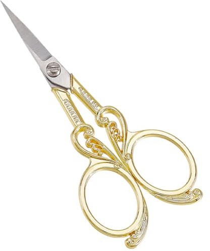 SUNNYCLUE 1 styck vintage sysax ke broderisax små detaljer sy guld fenix europeiskt blad av rostfritt stål med hjärta halsband sax för att skära tyg handarbetsverktyg pysseltillbehör
