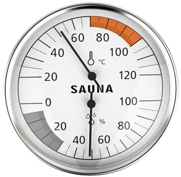 Steel Sauna Thermometers Hygrometer Temperature Meter Gauges for Accurate Indoor Climate in Gyms Hygrometer for Sauna