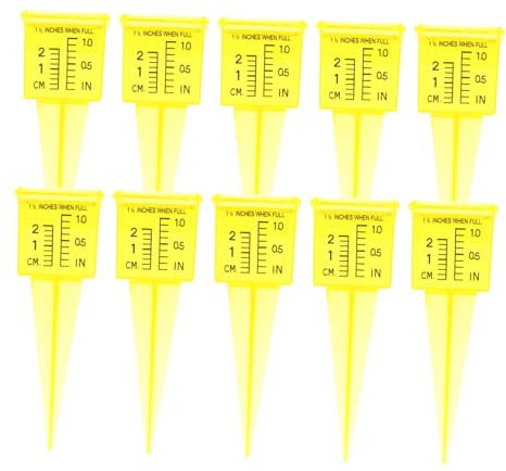 VICASKY 10 Pièces Lot de Pluviomètres Plastique Large Buse Mesure Précise Pluie pour Jardin Terrasse Pelouse Extérieur