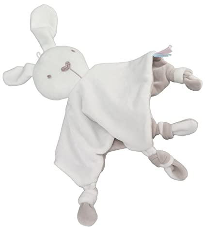 Generic Toalla Pacificadora de Felpa de Dibujos Animados, Paño Suave y Reconfortante para Bebés Mayores de 3 Meses, Cuerda Colgante, Adecuada para Guardería Infantil (conejo)