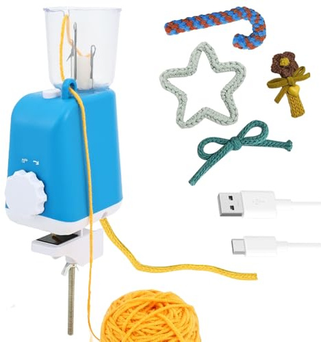 BUTORY French Knitting Machine Electric i Cord Knitting Machine Efficient icord Knittings Machine Electric Yarn Knitter DIY Crochet Machines for Beginner Children Present