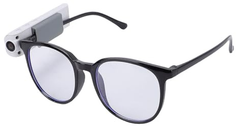 Lazmin112 Brillenkamera, 2,7K HD-Aufnahmebrille mit 110-Grad-Weitwinkelobjektiv und Dual-Richtungsmikrofon, für Geschäftstreffen, Reisen, Sportabenteuer (White)