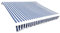 vidaXL Toile d'Auvent Bleu Blanc 500x300 cm Voile d'Ombrage Protection Soleil