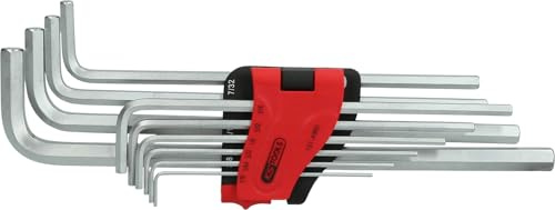 KS Tools 151.4960 Juego de llaves Allen, extralargas, 10 pzs Pulgadas
