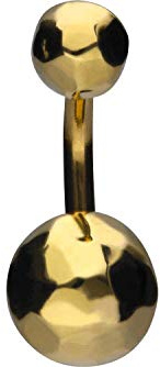 PIERCINGLINE Chirurgenstahl Bananabell | POLYGON KUGELN | Piercing Stecker Bauchnabel | Farb & Größenauswahl