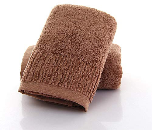 CCSYM Handtuch Set，Baumwollhandtuch 2 Handtücher Absorbieren Waschen Gesicht Weiches Gesicht Handtuch Kindertuch Kleines Handtuch Trockenes Handtuch Stirnband Sporttuch Strandtuch Kaffee 2Er Pack