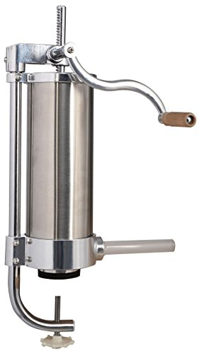 DREAMADE Insaccatrice Manuale per Salsicce Macchina per la Produzione di Salsiccia in Acciaio Inossidabile con 4 Tubi di Riempimento, 3,6L