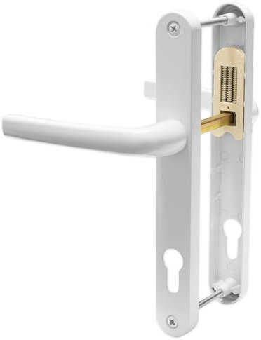UPVC Door Handle Avocet Pioneer Sprung 92mm PZ Double Glazing Pair Set Patio PVC White 215mm
