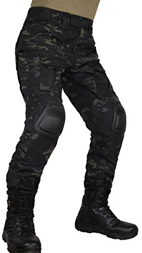 zuoxiangru Pantalon Tactique Hommes Multicam Militaire Cargo XL avec Genouillères