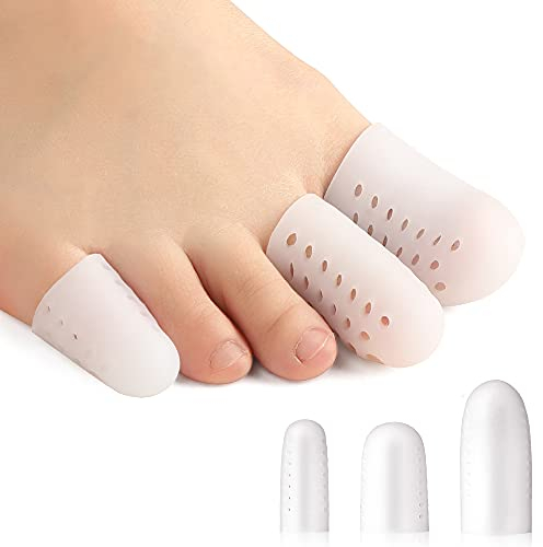 Bukihome 16 PCS Toe Protectors, Silicone Toe Caps Toe Sleeve Protectors, Prevent Pain Relief for Corns, Blisters and Ingrown Toenails，Great for Running, Walking, Stop Toe Pain(4L+8M+4S)[Upgrade]