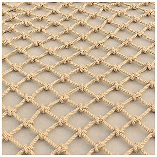 Yimihua Kletternetz für Kinder Outdoor-Ladungssicherheit Anti-Fall-Netz Erwachsene Fitness Jute-Netz Jute-Hanf-Netz 6mm * 15cm Frachtseilleiter(Size:1x9m)