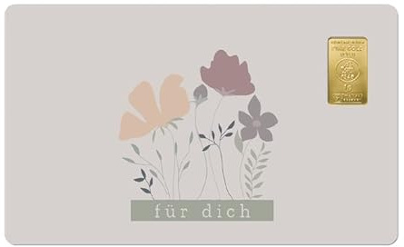 Geschenkkarte Für Dich mit 1g Gold Fg. 999,9