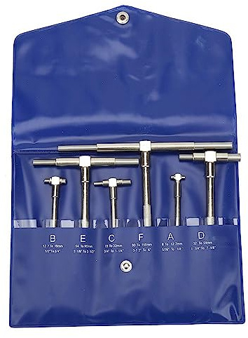 Fyearfly Jauge télescopique, 6pcs/set Jauge télescopique 8-150mm Jauge de diamètre intérieur réglable Micromètre Outils de mesure Jauge d'alésage télescopique de haute précision