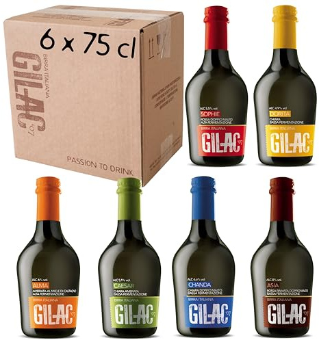 Birre artigianali confezione regalo Beerbox 6 bottiglie da 75cl, Birra artigianale Italiana di alta qualità, Degustazione birra selezione premium - Idea regalo
