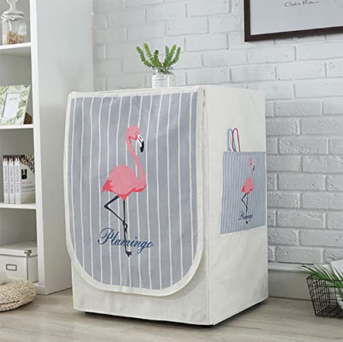 Housse de Lave-Linge/Protection de Lave-Linge à Chargement Frontal pour Lave-Linge à Chargement Frontal-Protection Solaire, Grand Ours Blanc, épaisseur 65 * Largeur 60 Hauteur 85 cm