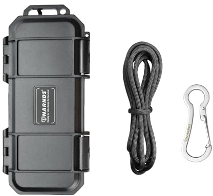 Harnds Caja de Almacenamiento a Prueba de Agua con Estructura de Sellado Caja Seca Salvaje para Náutica y Deportes Acuáticos (Negro, 17.6cm x 8cm x 4cm)