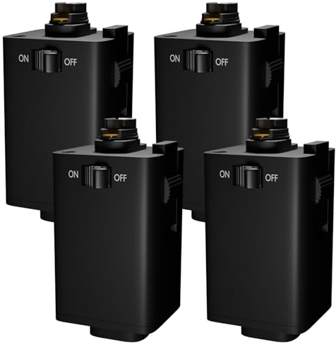 OHLECTRIC Pendant Track Adapter - H Track Adapter Supports 10 Lbs, SVT 18/3 Wire - Black, Pack of 4 - OL-44074-4