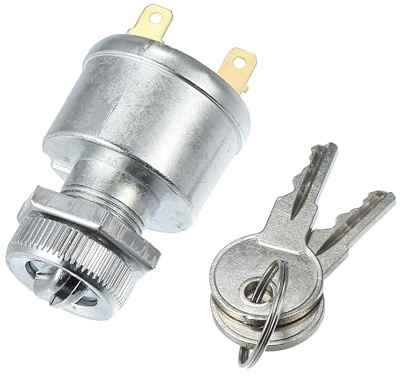 A ABSOPRO Interruttore Accensione Chiavi Ricambio Per EZGO Golf 3 Pz | Metallo/Plastica, Oro/Argento, Per Coastal, XI, Tuff, SmTurf, MPT, Truck, Non ST480, Include 1 Interruttore, 2 Chiavi