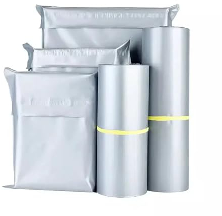 Versandtaschen 50 Stück individuelle Mailing-Posttaschen, silbergrau, wasserdichte Kleidung, Umschläge, Aufbewahrungstasche, PE-Logistik-Kurier-Verpackungsbeutel (Color : 45x60cm 50pcs)