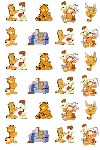 24 x Precut Edible Premium Wafer Card Ginger Cat Cupcake Toppers Cake Decorations Fairy Cake Birthday