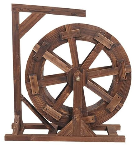 Holz Wasserrad Wasserfall Brunnen Garten Dekoration mit Pumpe Outdoor Indoor Balkon Feature