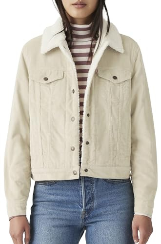 Levi's Original Sherpa Trucker Egret, Egret, XS