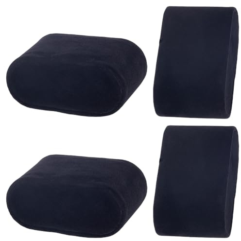 Beebeecraft 4 Stück Armbanduhr-Kissen 1.4x2.83 Zoll Schwammmaterial aus Samt Uhrenkissen Uhrenhalter für Schmuck Display(Schwarz)