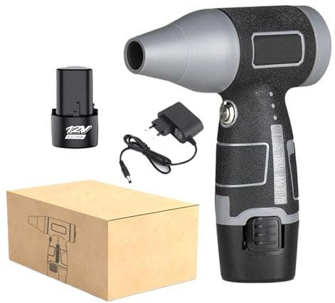 dijiusidy Ventilador de plumero de aire comprimido, ventilador de coche, plumero de aire inalámbrico recargable para teclado de ordenador de coche, bomba de aire de oficina duradera