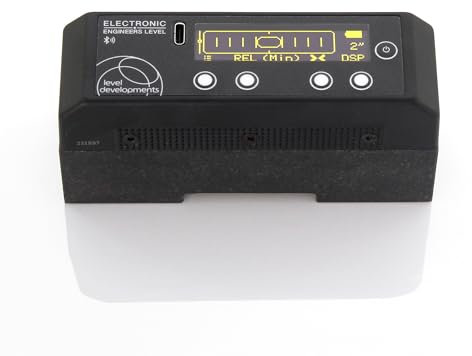 Level Developments 125 mm hochpräzise digitale Wasserwaage für Elektronikingenieure mit Bluetooth und App