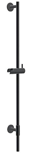 AquaCraft Brausestange 90 cm Schwarz Matt I Duschstange mit verstellbarer Wandhalterung Ø 18 mm I Duschhalterung Handbrause verstellbar I Duschzubehör modern
