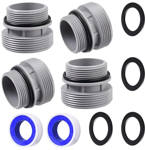 SPEEDWOX 40mm to 1 1/2 Filter Hose Conversion Kit Above Ground Pool Adapter Connects 40mm to Standard 1 1/4 Filter Ports Hose Conversion Adapters Kit Fit for Intex Hayward Coleman Pool