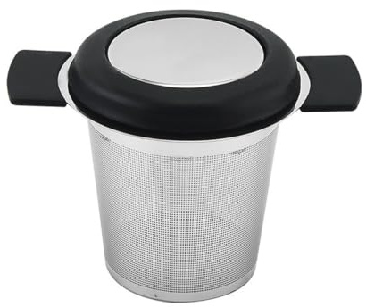 Filtre À Thé Infuseur Thé En 304 Acier Inoxydable, Avec Poignée Et Couvercle En Silicone, Réutilisable Infuseur À Thé, Infuseur The Pour Tasse, Universel Pour Théière, Tasse, Bouteille, Verre